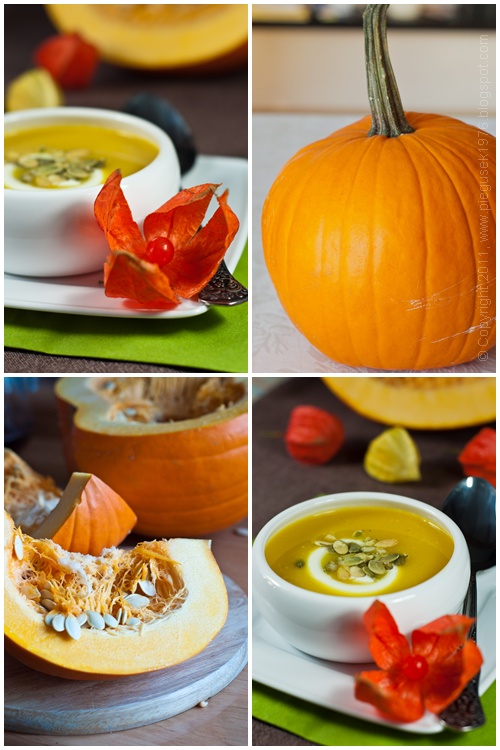 kremowa zupa dyniowo-pomarańczowa